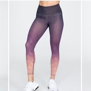 ARX Lab High Rise Ombré Leggings AR-33 Yoga Pants Womens L Galaxy Purple Pink